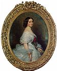 Franz Xavier Winterhalter Famous Paintings - Anna Dollfus, Baronne de Bourgoing